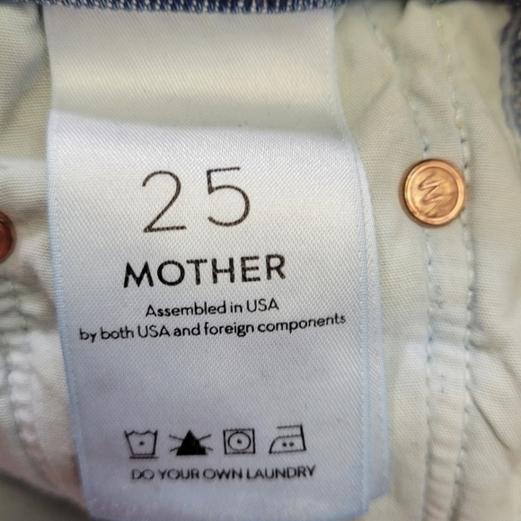 Mother The Looker Crop Gypsy Distressed With Frayed Ankless Size 25 - Picture 13 of 16